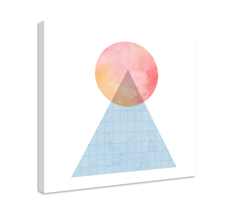 Kolmion auringonlaskun muoto geometrinen canvas taulu - Tenstickers