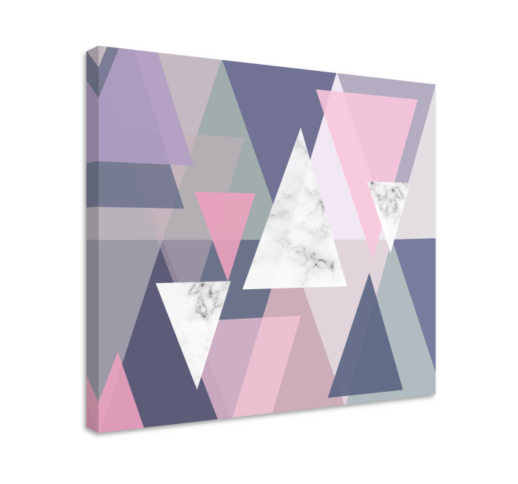 Abstraktit kolmiomallit geometrinen canvas taulu - Tenstickers
