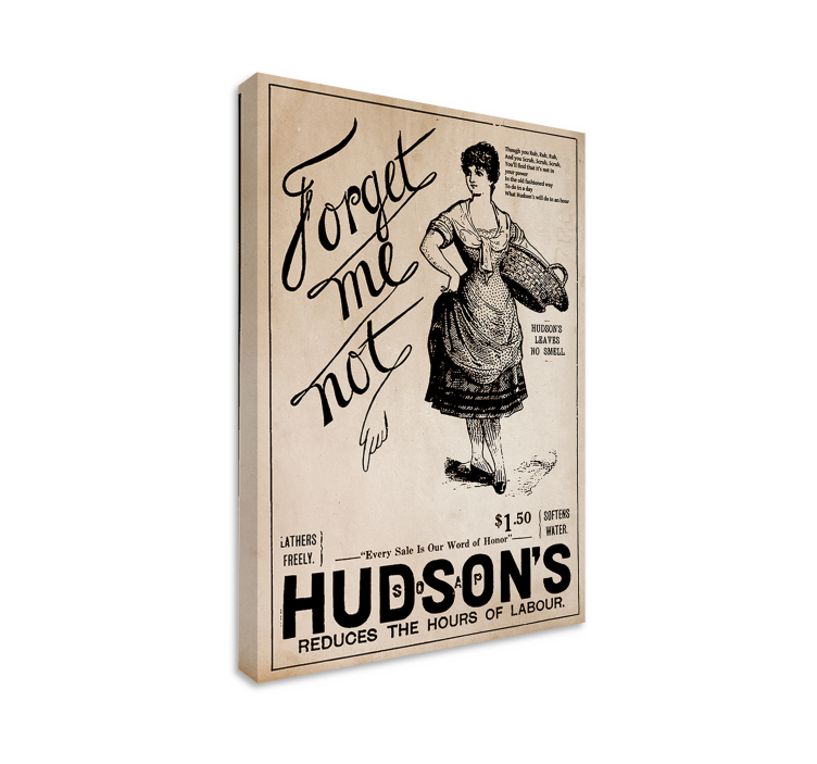 Vintage mainosjuliste vintage canvas - Tenstickers