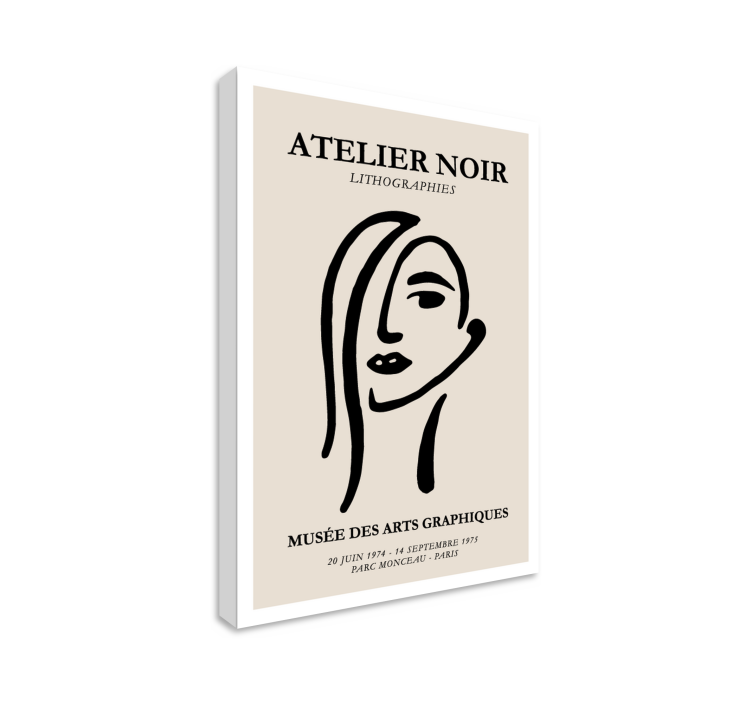 Atelier noir taide canvas - Tenstickers