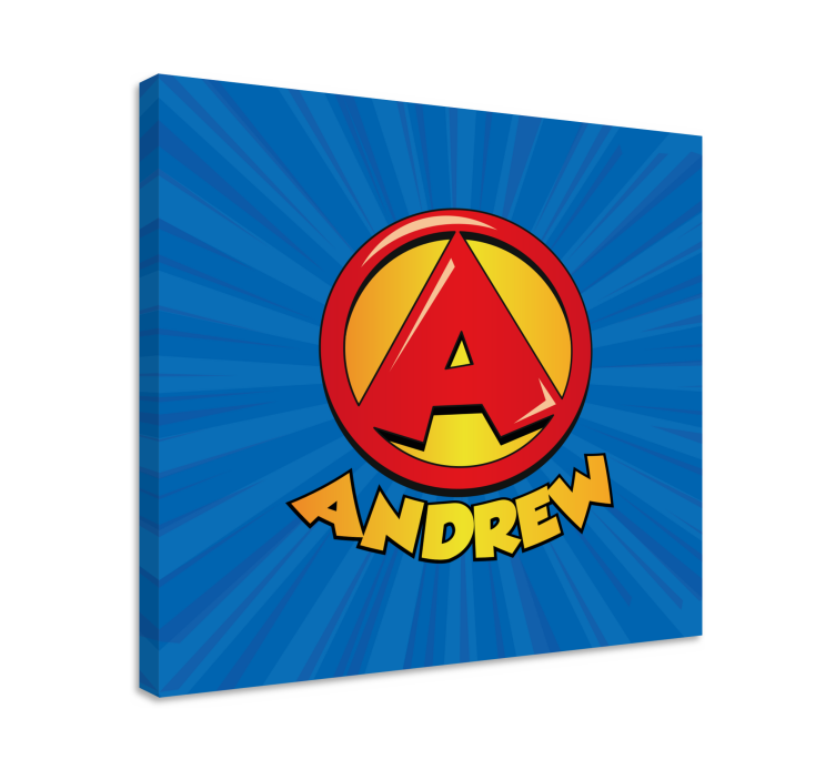 Super alkukirjain lasten canvas - Tenstickers