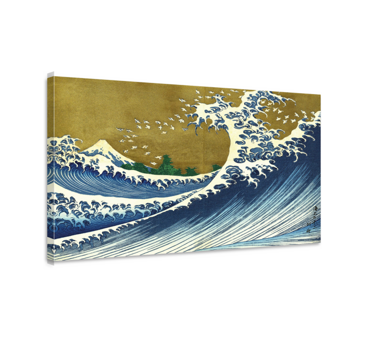 Kaijo no fuji taide canvas - Tenstickers