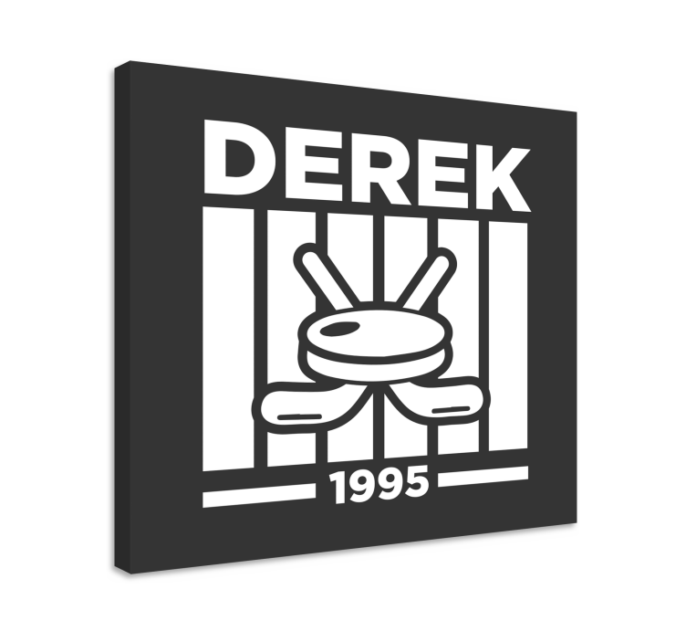 Henkilökohtainen jääkiekkosuunnittelu nuorten canvas taulu - Tenstickers