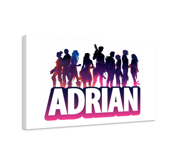 Epätavalliset hahmojen varjojen Videopelin kanvas taulu - Tenstickers