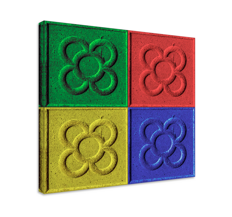 Pop art panot laatat canvas olohuoneeseen - Tenstickers