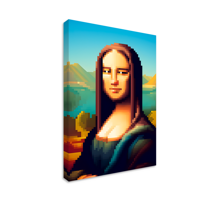 Gioconda pixel art taide aiheinen canvas - Tenstickers