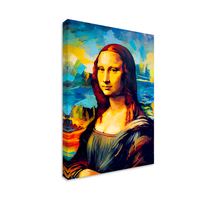Mona lisa impressionistinen tyyli taide aiheinen canvas - Tenstickers