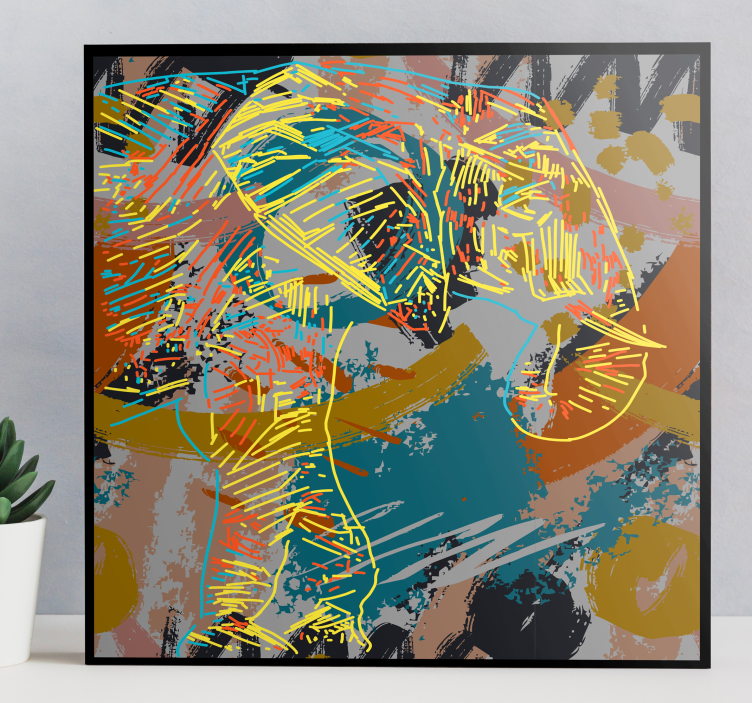 3d elefantit roiskua vettä elefantti canvas - Tenstickers