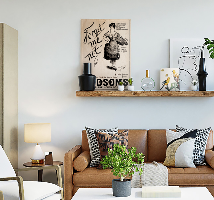 Vintage mainosjuliste vintage canvas - Tenstickers