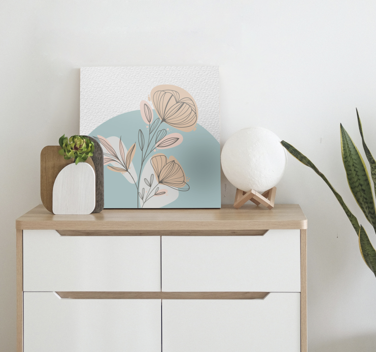 Tyylitelty elegantti asetelma kukka ja kasvi canvas taulu - Tenstickers