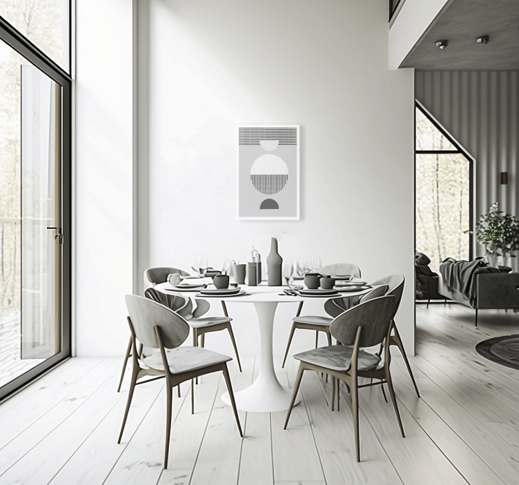 Estilo nordico Kangastaulu ruokasaliin - Tenstickers