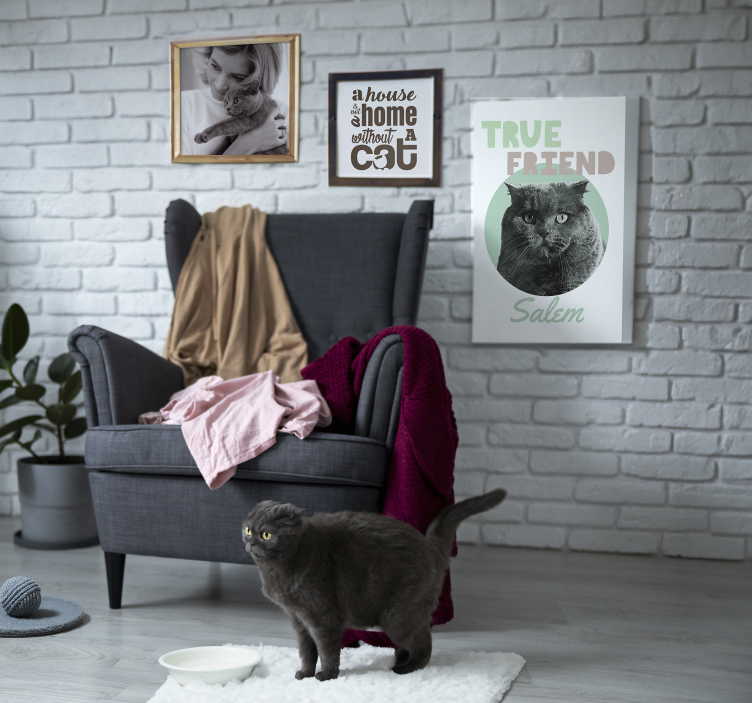 Tosi ystävä canvas taulu omasta kuvasta - Tenstickers