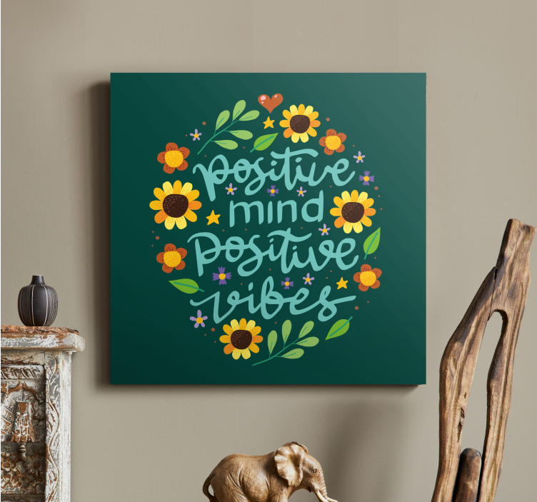 Kukkia ja motivoiva lainaus motivointi canvas - Tenstickers