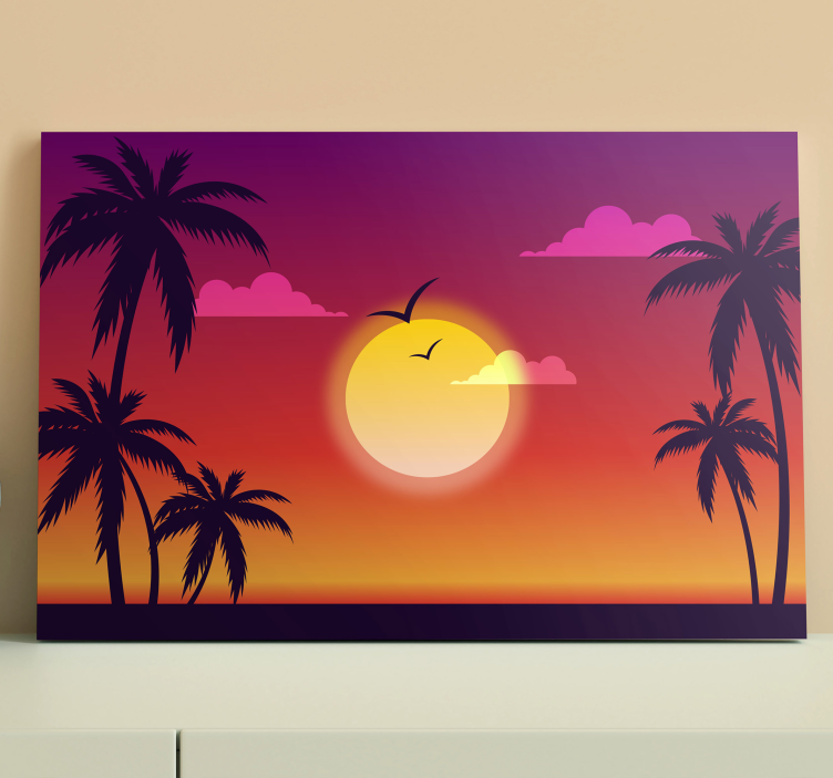 70-luvun auringonlasku canvas taulu maisema - Tenstickers