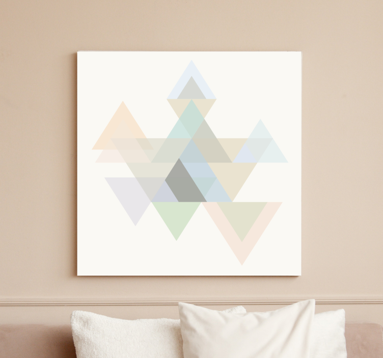 Abstrakti kolmio design geometrinen canvas taulu - Tenstickers