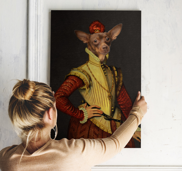 Aristokraattinen koira koira canvas - Tenstickers