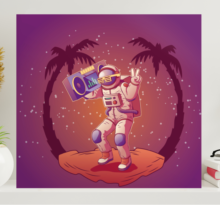 Astronautti tanssii videopeli canvas taulu - Tenstickers