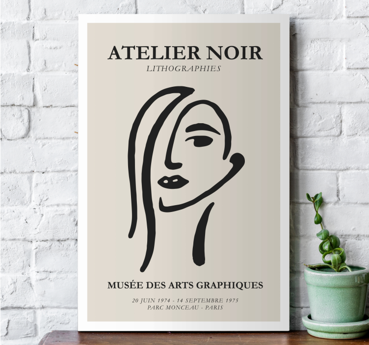 Atelier noir taide canvas - Tenstickers