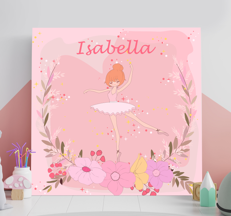 Bailarinas de estrellas con nombre ballerina canvas - Tenstickers