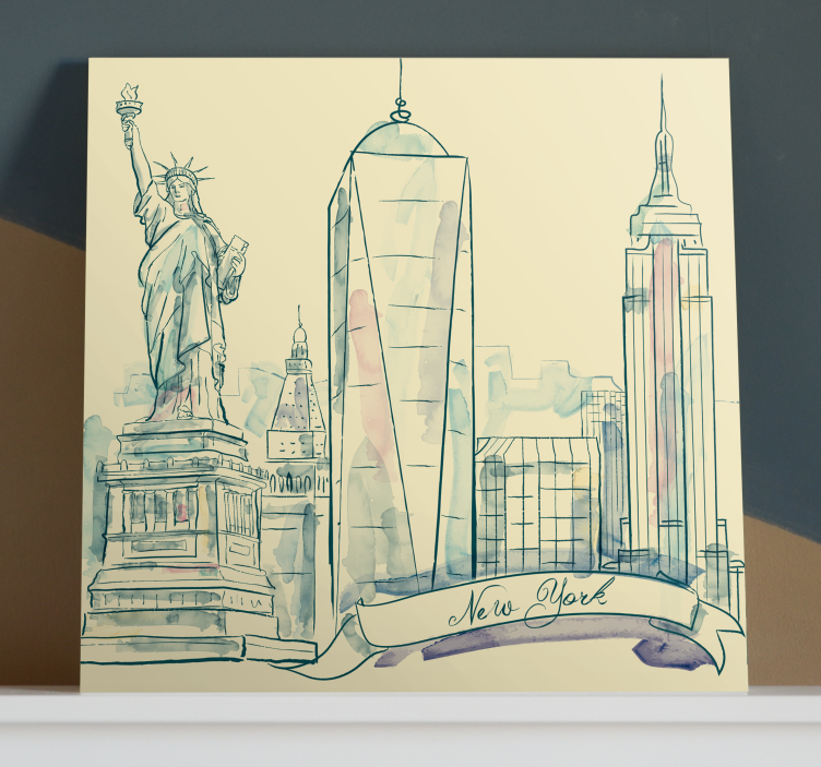 Ciudades new york estatua de la libertad kaupunki canvas - Tenstickers