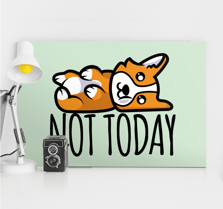 Corgi makuuasennossa koira canvas taulu - Tenstickers