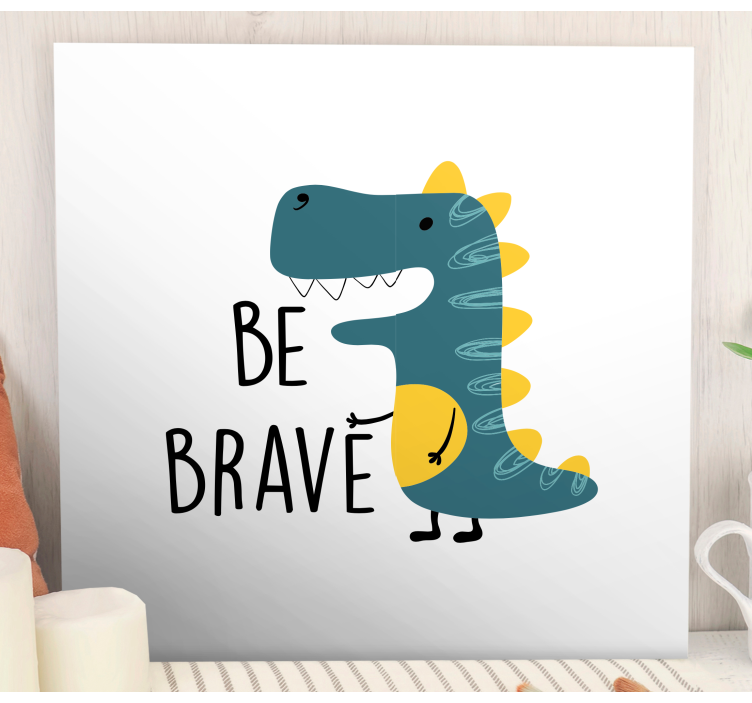 Dinosaurus ole rohkea nordic canvas - Tenstickers