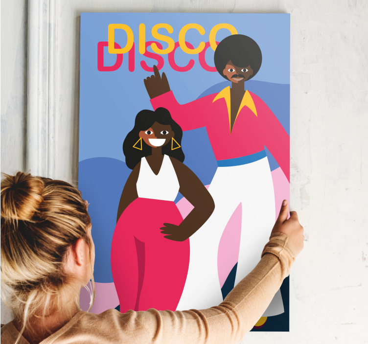 Disco tanssifanin hahmo canvas taulu - Tenstickers