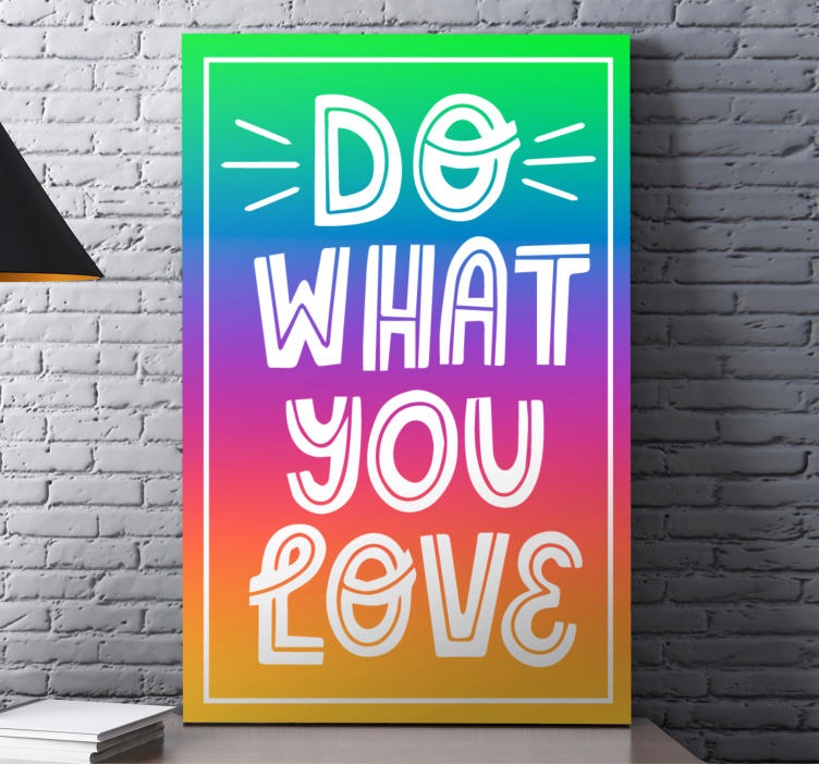 Do what you rakasta elämää canvas taulu sanonnat - Tenstickers