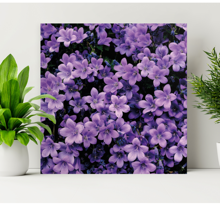 Epämääräiset violetit kukat canvas taulu kukka - Tenstickers