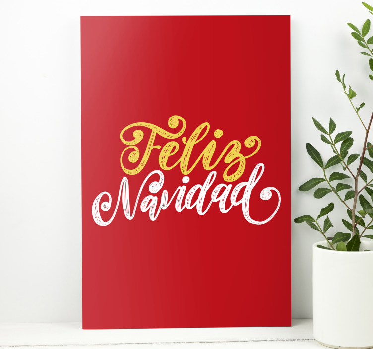 Feliz navidad sanontataulu canvas taulu - Tenstickers