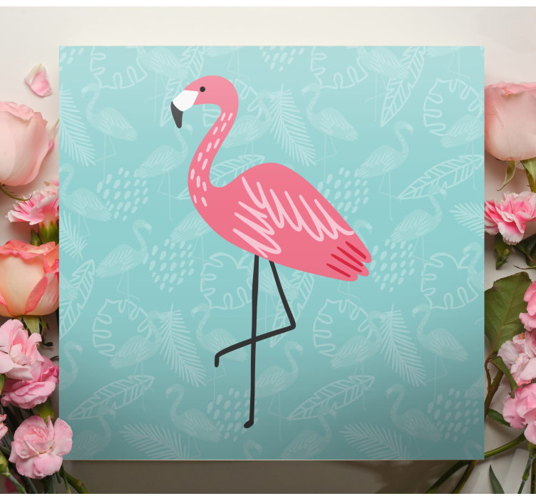 Flamingo seisoo kauniisti eläin canvas taulu - Tenstickers