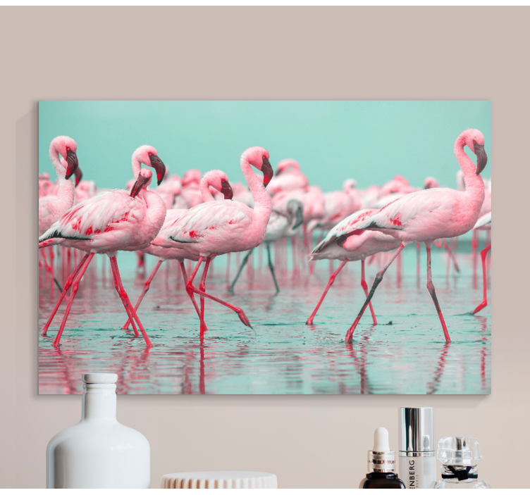 Flamingokokous eläin canvas - Tenstickers