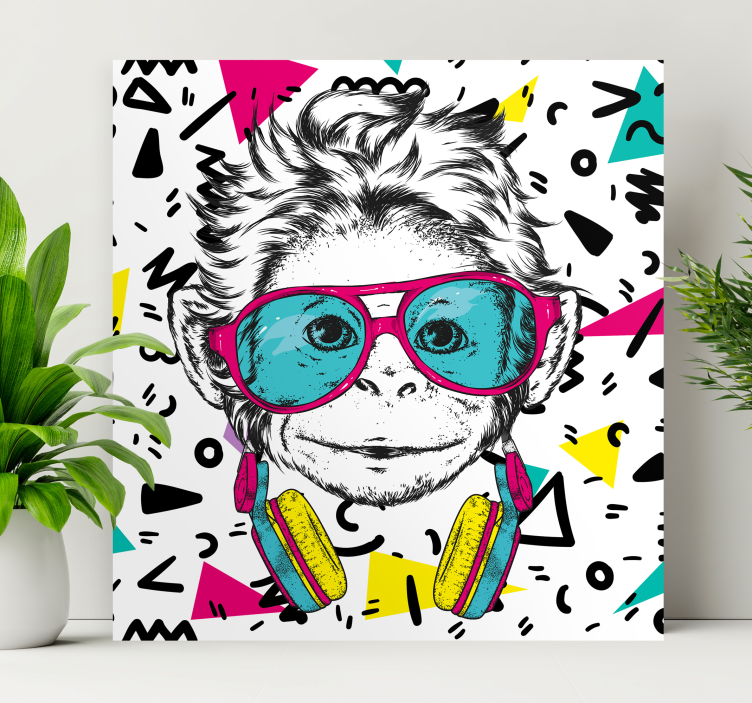 Funky apina nuorten canvas - Tenstickers