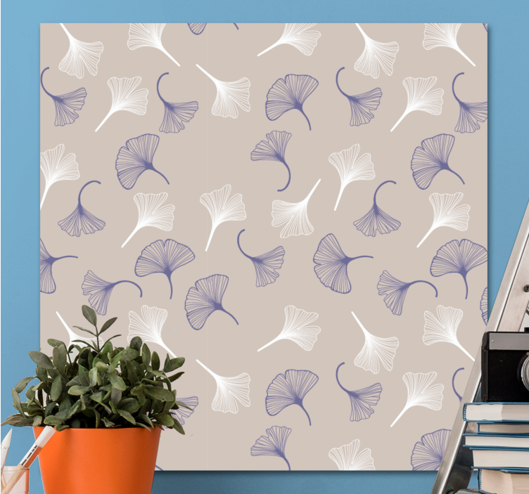 Gingko lehtien kuvioita kukka ja kasvi canvas taulu - Tenstickers