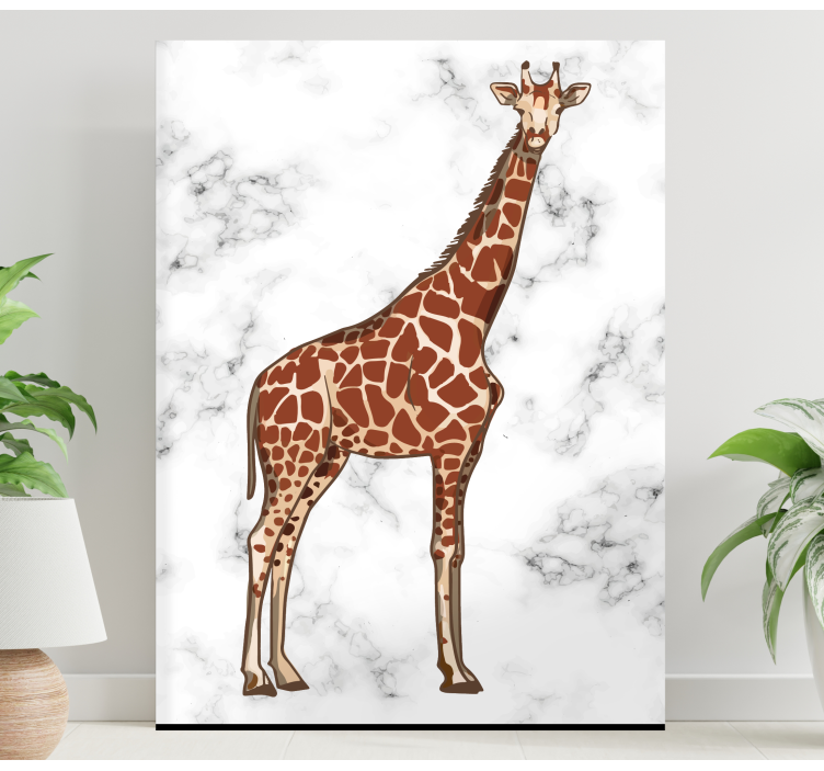 Giraffe seisoo ylväänä eläin canvas taulu - Tenstickers