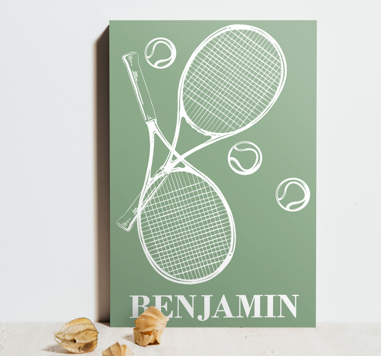 Henkilökohtainen tennis canvas taulu omasta kuvasta - Tenstickers