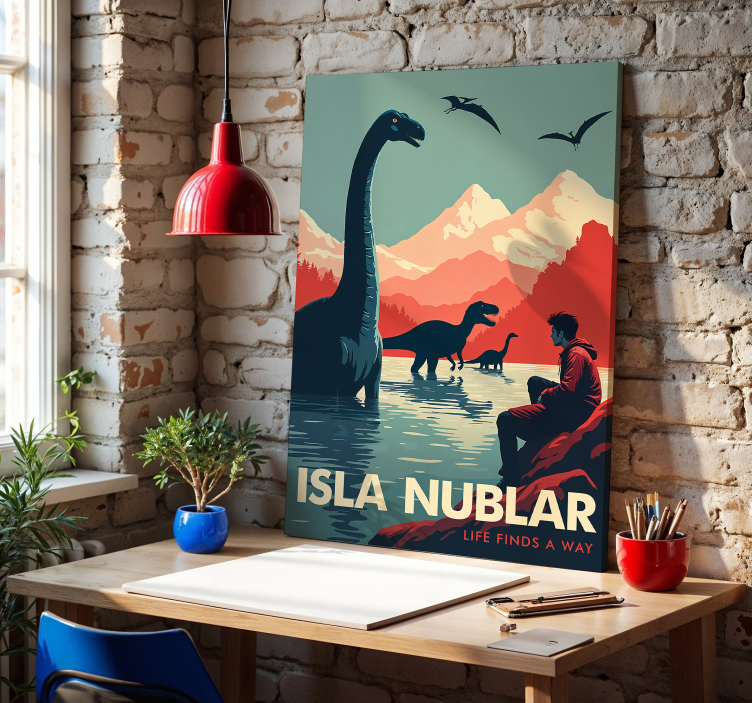 Isla nublar dinosaurus canvas taulu - Tenstickers