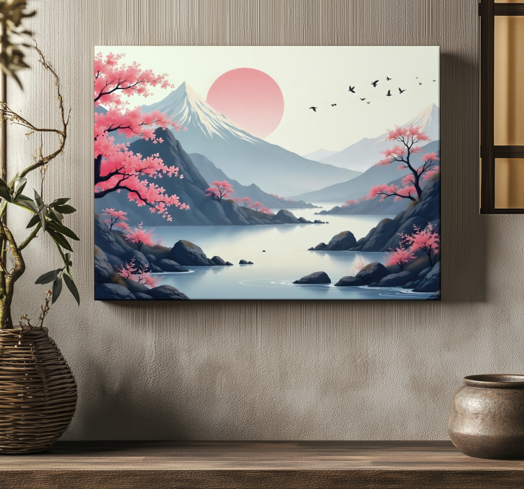 Japanilainen maisema maisema canvas taulu - Tenstickers