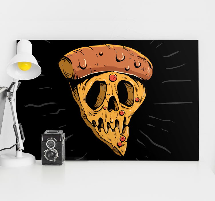 Kallo pizza viipale teksti canvas taulu - Tenstickers