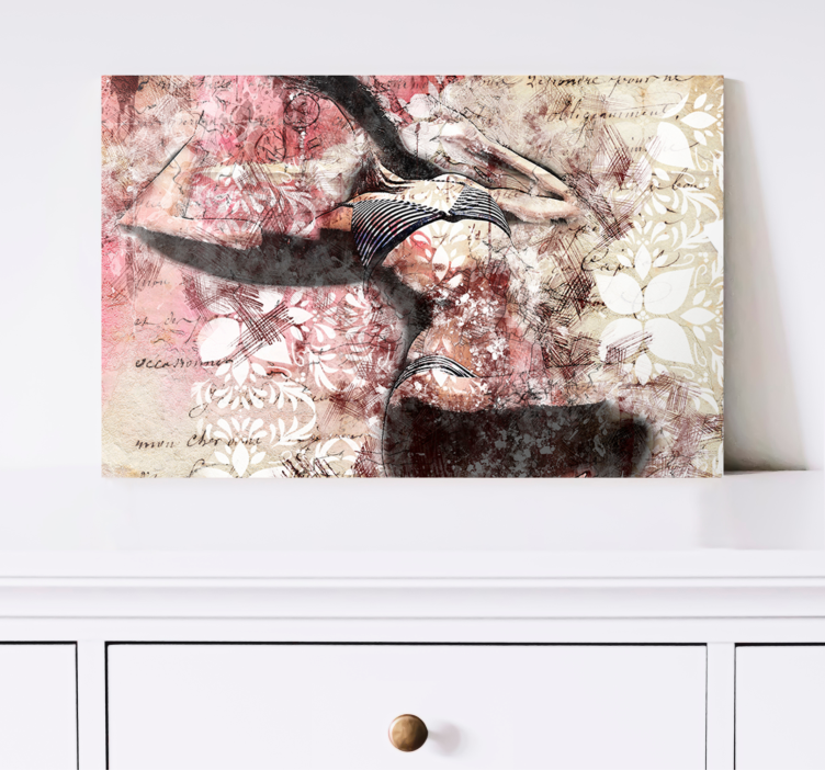 Kehon yksityiskohtien kollaasi makuuhuone canvas - Tenstickers