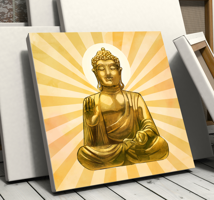 Kultainen buddha buddha canvas - Tenstickers