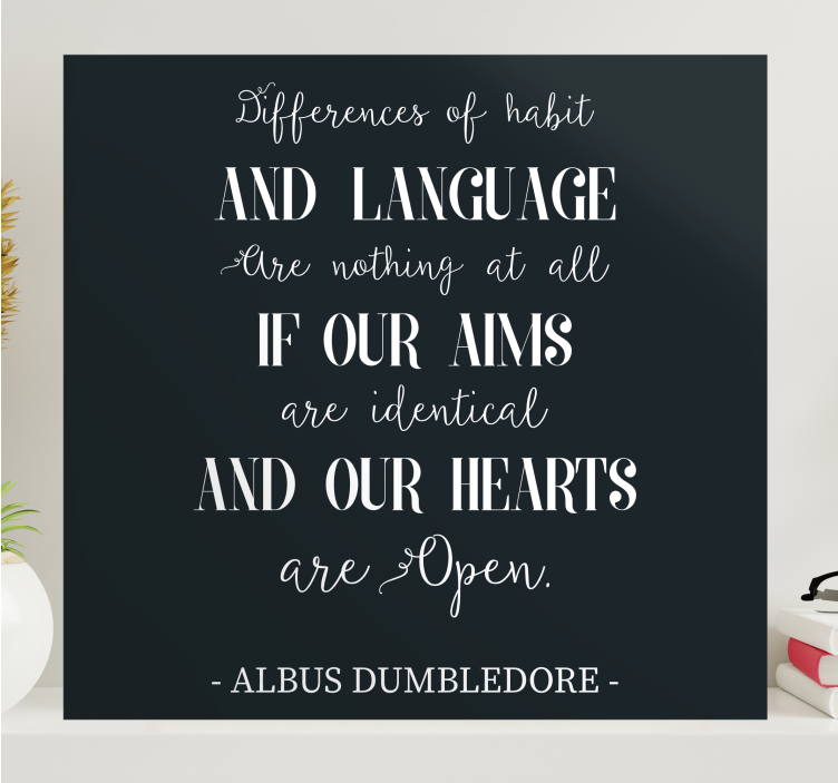 Lainaus dumbledore rakkaudesta Muut tekstit canvas - Tenstickers