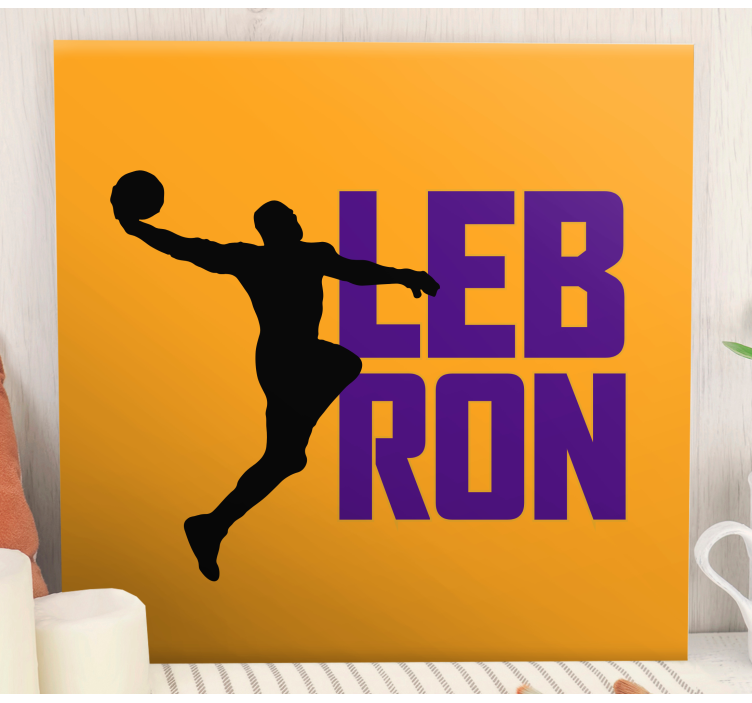 Lebron james viileä koripallo nuorten canvas - Tenstickers