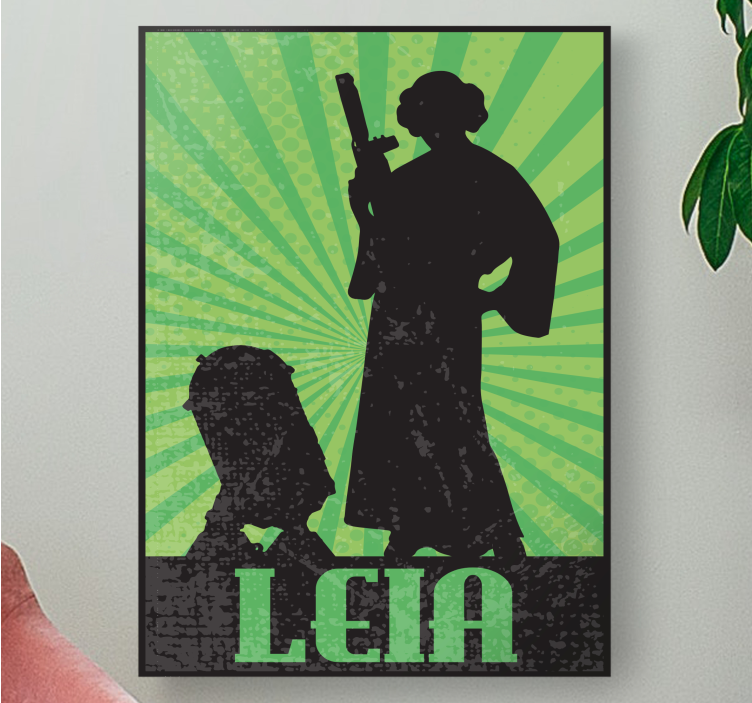 Leia aseineen canvas taulu - Tenstickers