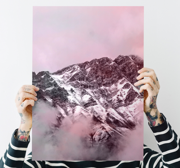 Lumihuippuiset vuoret maisema canvas taulu - Tenstickers