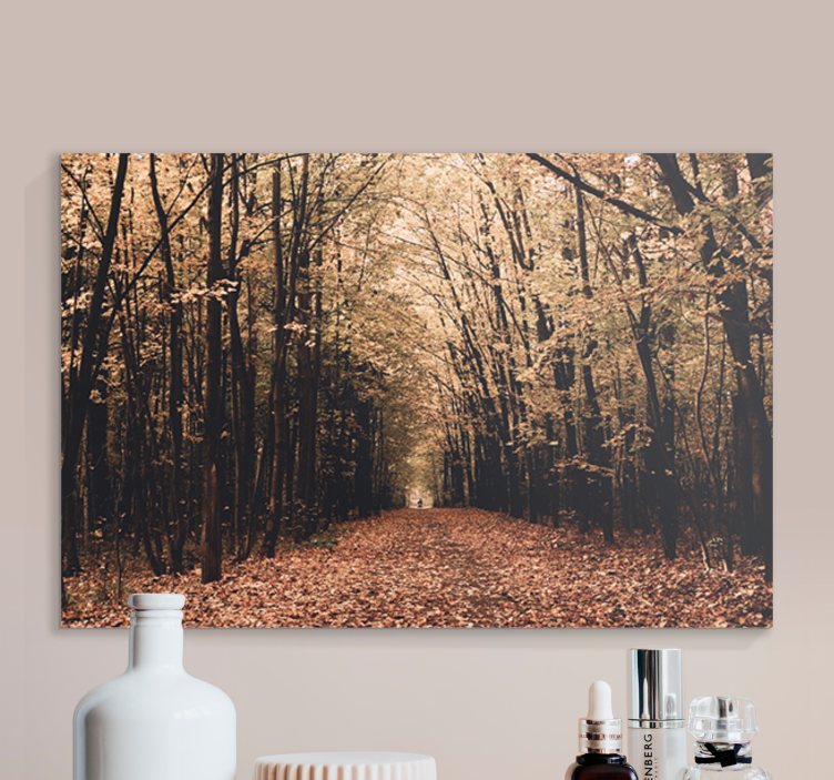 Luonto kaunis metsä syksyllä puu canvas - Tenstickers