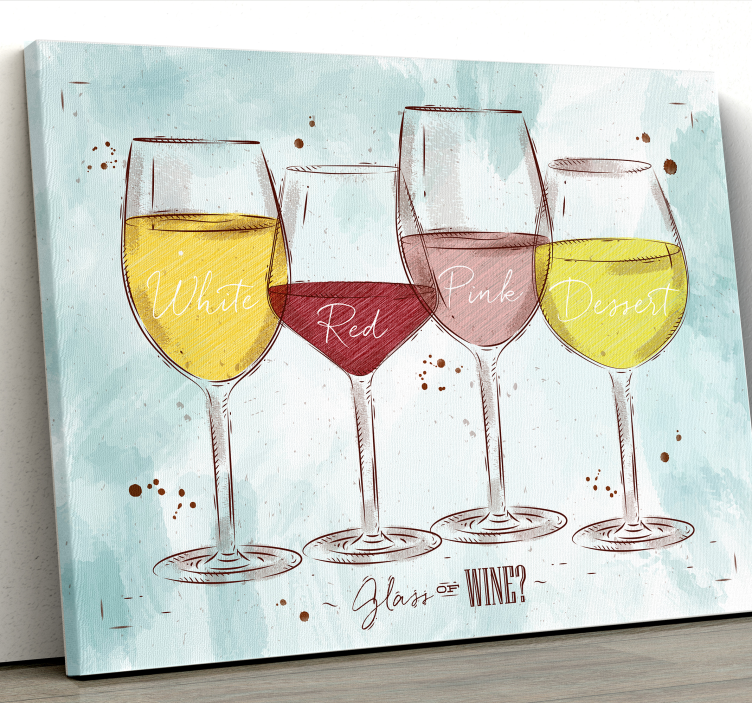 Rustico vino maalais canvas - Tenstickers