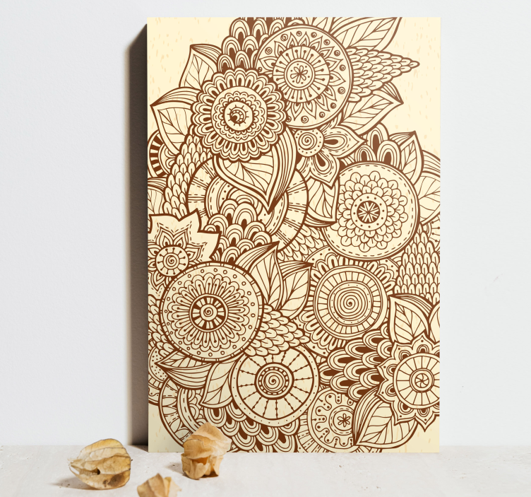 Mandala geometrinen kuvio mandala canvas - Tenstickers