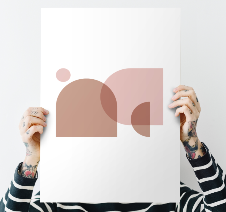 Minimalistiset abstraktit muodot geometrinen canvas taulu - Tenstickers