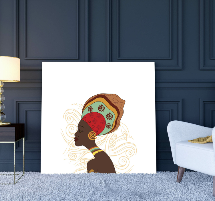 Moderni afrikka toimisto canvas - Tenstickers